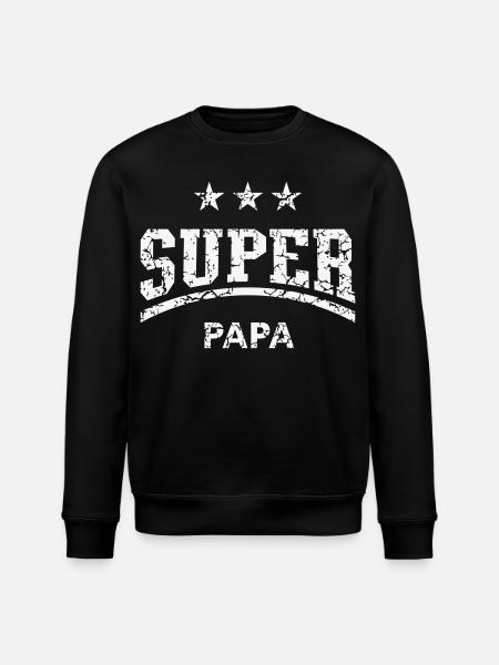 Super Dad (Festa del Papà Papà / Vintage W) - Felpa ecologica unisex ROLLER di Stanley/Stella - nero