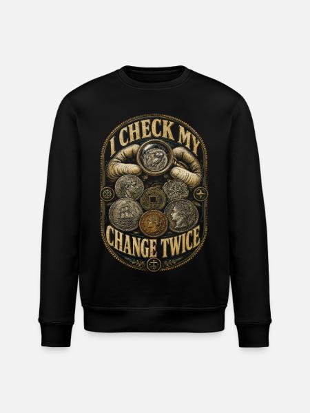 Coin Collector Numismatics Coin Collecting - Stanley/Stella ROLLER Unisex Organic Sweatshirt - black