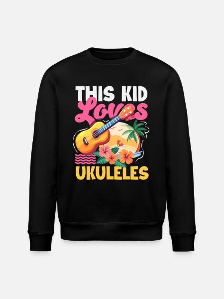 Lustiges Ukulele Designs Und Sprüche - Stanley/Stella Unisex Bio-Sweatshirt ROLLER - Schwarz