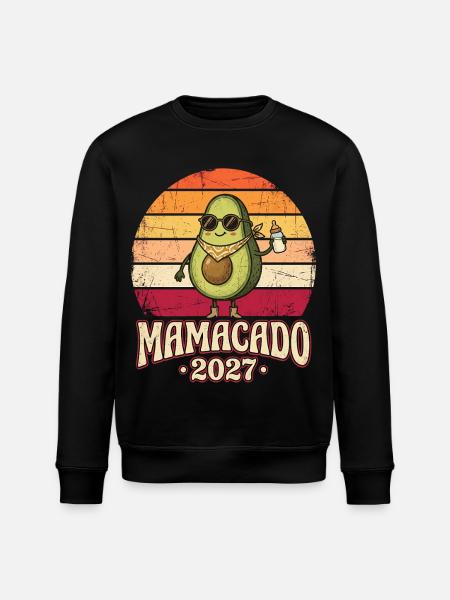 Mamacado 2027 Avocado Mama - Stanley/Stella Unisex Bio-Sweatshirt ROLLER - Schwarz
