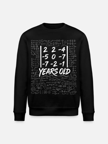 20. Jubiläum. Determinantenmatrix-Mathematik-Nerd lustig - Stanley/Stella Unisex Bio-Sweatshirt ROLLER - Schwarz