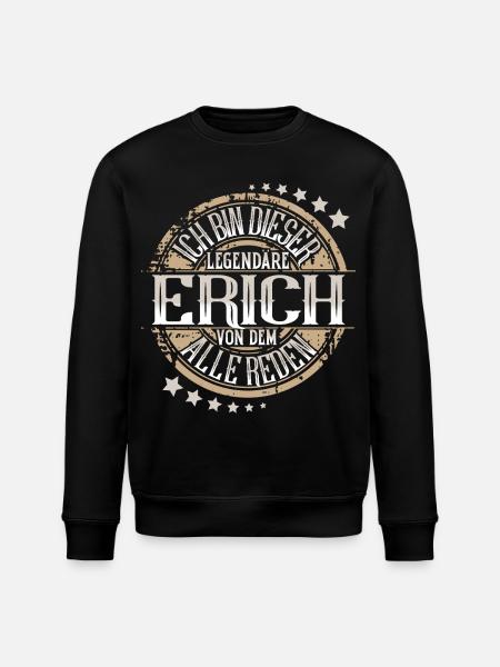 Erich - Stanley/Stella Unisex Bio-Sweatshirt ROLLER - Schwarz