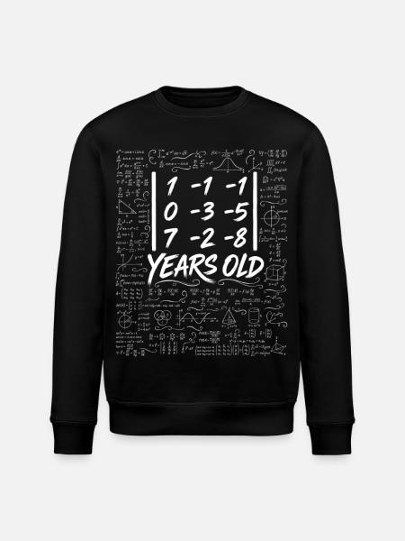 28. Jubiläum. Determinantenmatrix-Mathematik-Nerd lustig - Stanley/Stella Unisex Bio-Sweatshirt ROLLER - Schwarz
