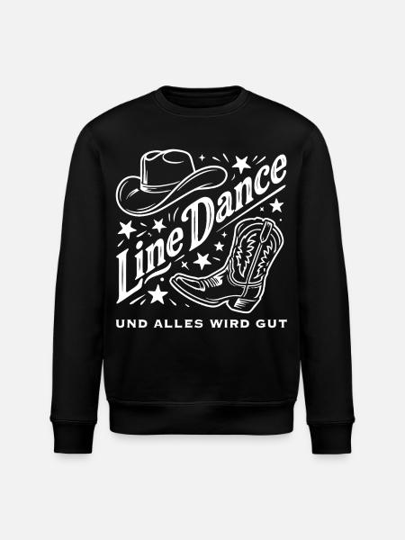 Line Dance Cowboy Flair - Stanley/Stella Unisex Bio-Sweatshirt ROLLER - Schwarz