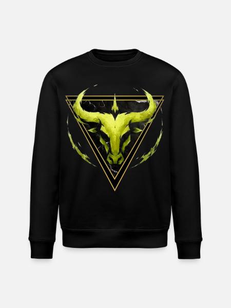 Stier-Erdzeichen – Tierkreis von Kék-Ina - Stanley/Stella Unisex Bio-Sweatshirt ROLLER - Schwarz