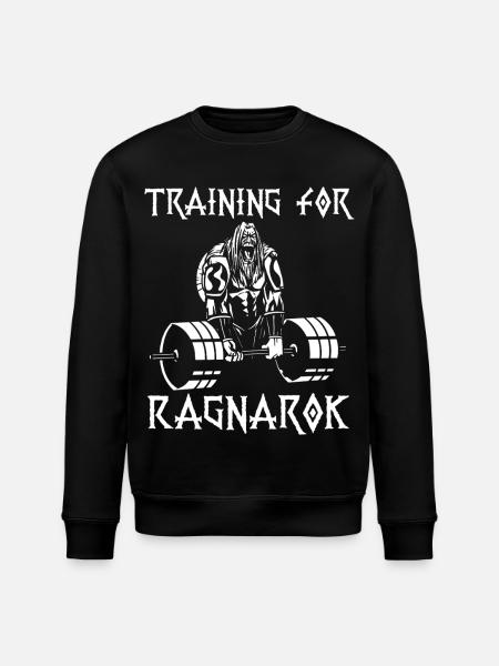 Training for Ragnarök - Stanley/Stella ROLLER Unisex Organic Sweatshirt - black