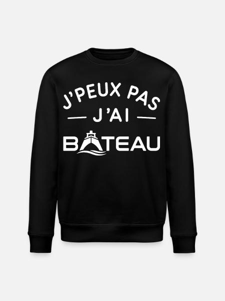 Bateau Humour Cadeau Passionné de Navigation - Sweat bio ROLLER Stanley/Stella Unisexe - noir