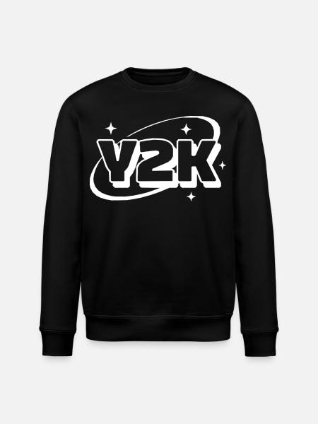 Y2K Neon Retro Stars - Stanley/Stella ROLLER Unisex Organic Sweatshirt - black