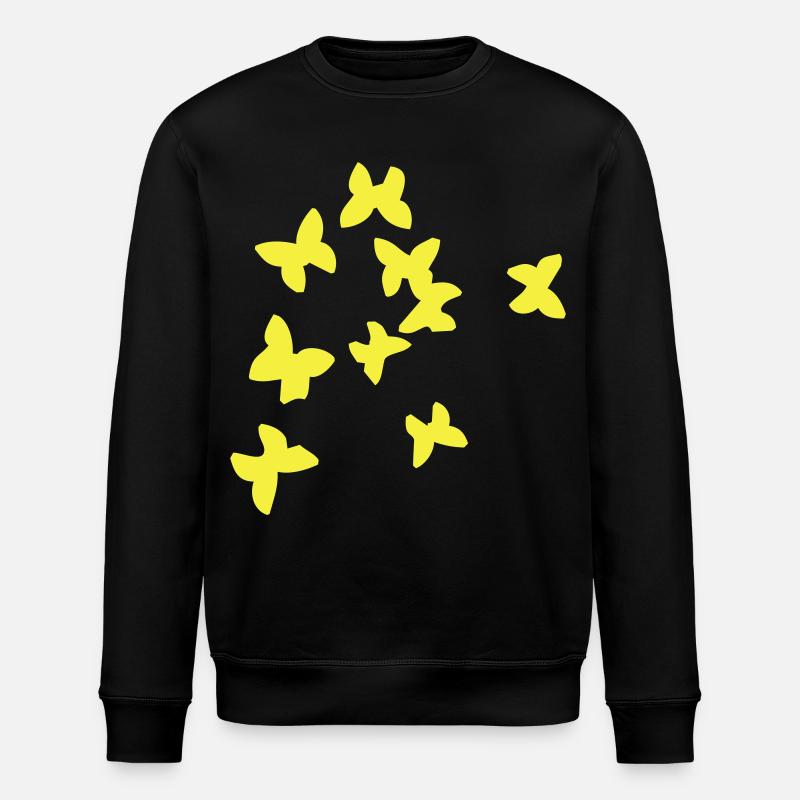 Oiseaux d'été jaune - Sweat bio ROLLER Stanley/Stella Unisexe - noir