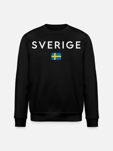 Drapeau de la Suède - Sweat bio ROLLER Stanley/Stella Unisexe - noir