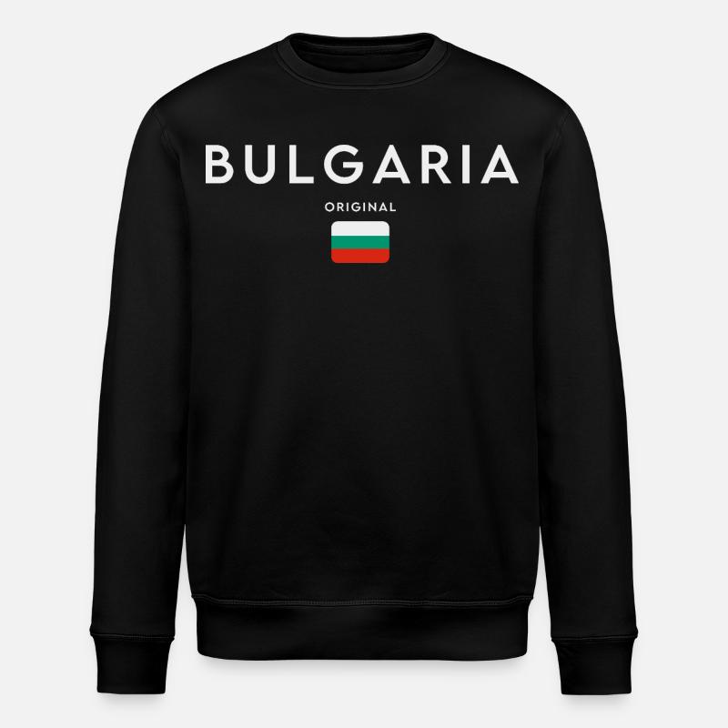 Drapeau bulgare, fierté bulgare - Sweat bio ROLLER Stanley/Stella Unisexe - noir