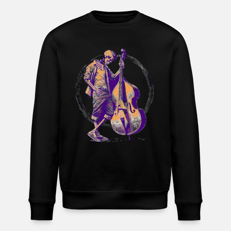 Contrabass Flatguy - Stanley/Stella ROLLER Unisex Organic Sweatshirt - black