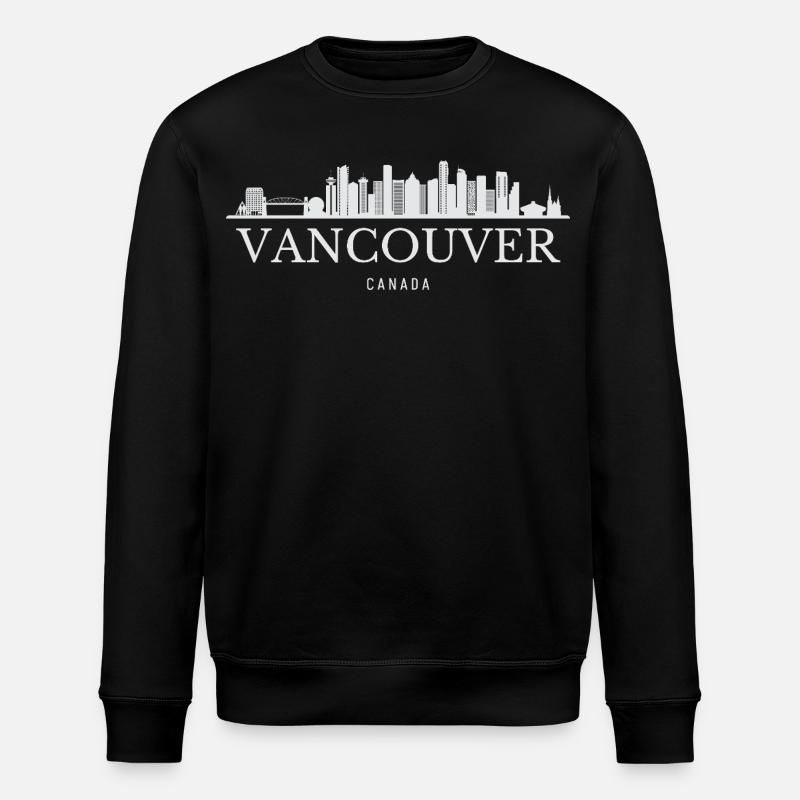 Vancouver Skyline, Vancouver, Kanada - Stanley/Stella Unisex Bio-Sweatshirt ROLLER - Schwarz
