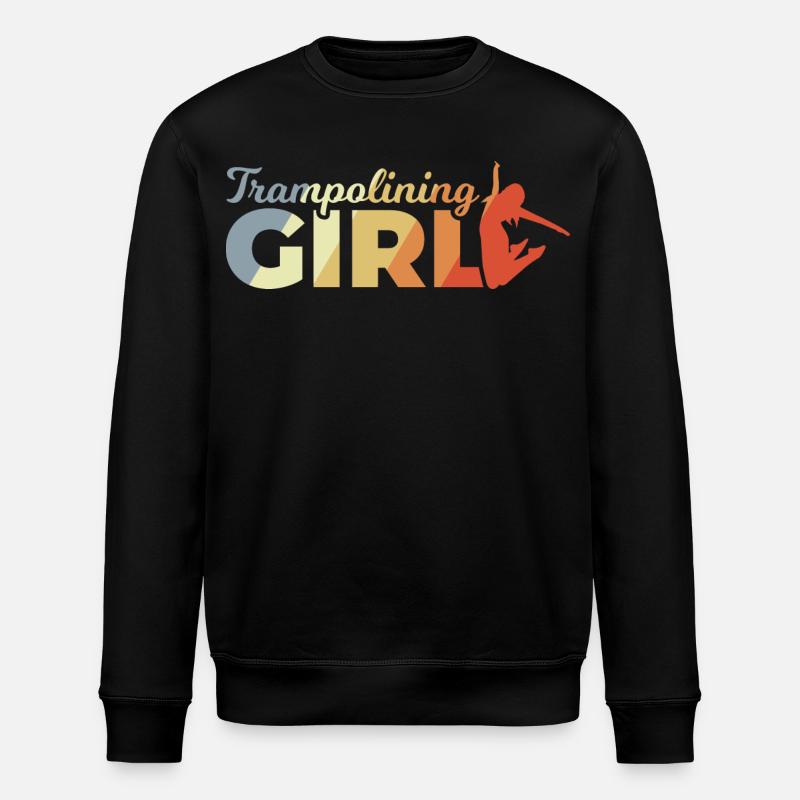 Lustiges Trampolin Mädchen - Stanley/Stella Unisex Bio-Sweatshirt ROLLER - Schwarz