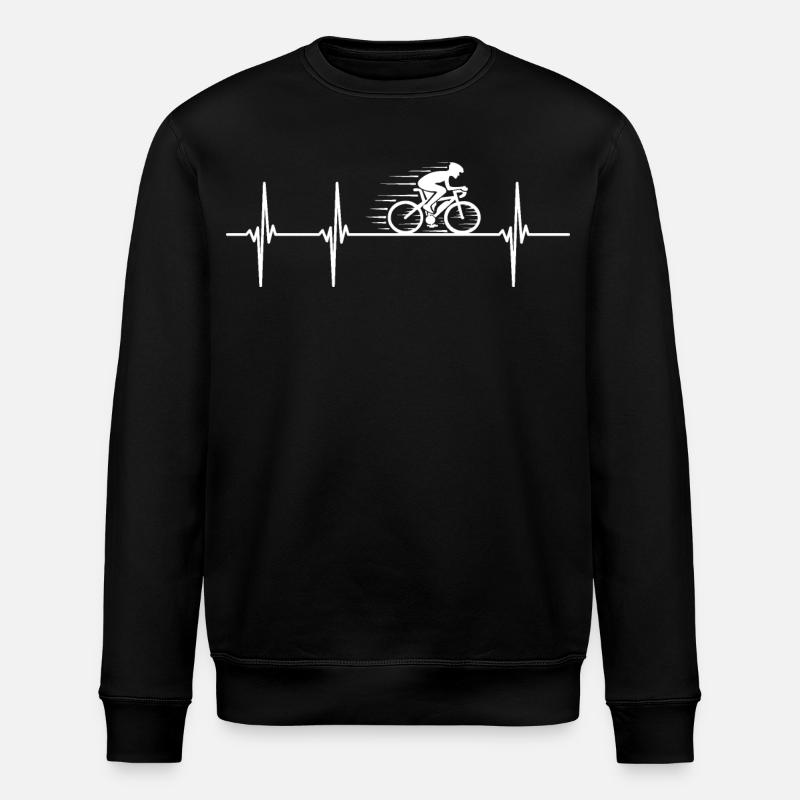 Herzschlag Rennrad - Stanley/Stella Unisex Bio-Sweatshirt ROLLER - Schwarz