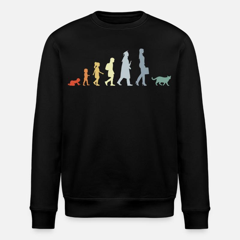 Évolution d’un amoureux des chats - Sweat bio ROLLER Stanley/Stella Unisexe - noir