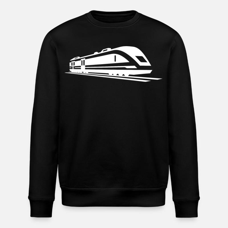 Dessin de train - Sweat bio ROLLER Stanley/Stella Unisexe - noir