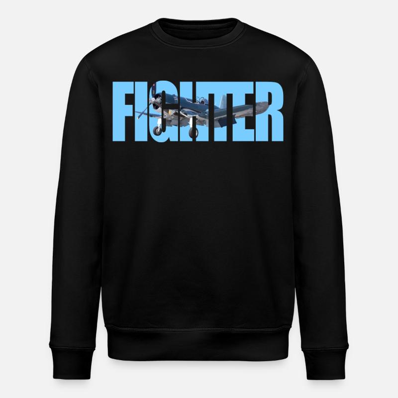 Fighter F4U Corsair - Stanley/Stella Unisex Bio-Sweatshirt ROLLER - Schwarz