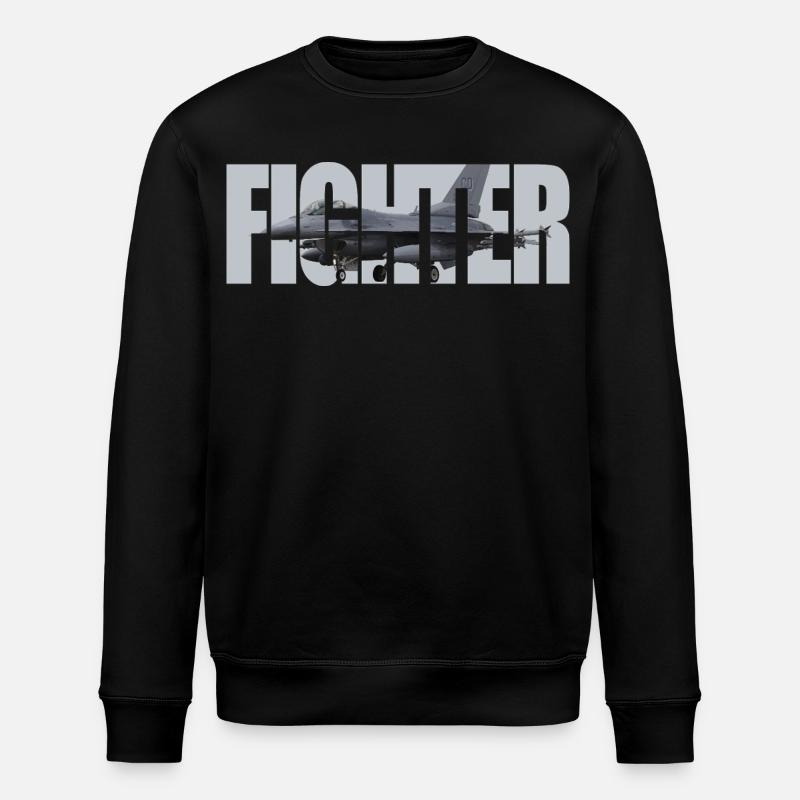 Fighter F-16 - Stanley/Stella Unisex Bio-Sweatshirt ROLLER - Schwarz