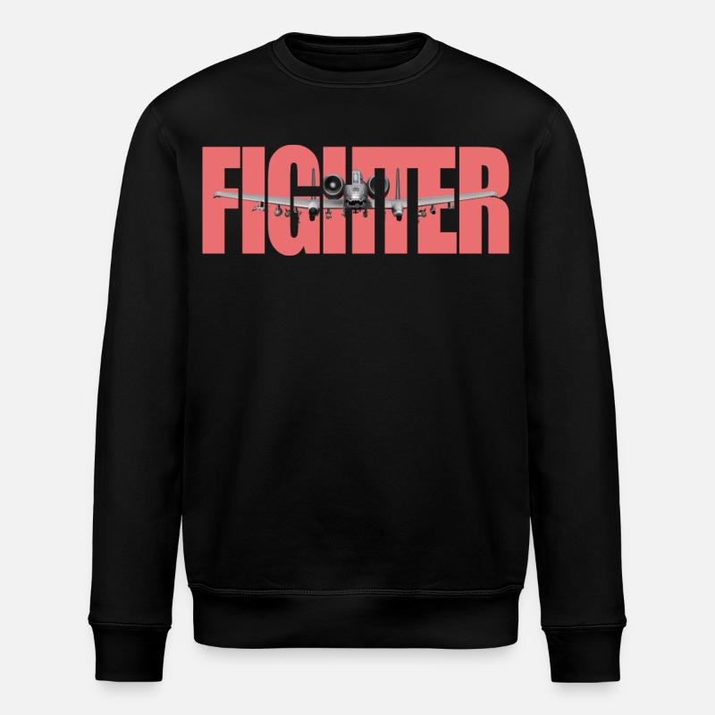 Fighter A-10 Thunderbolt II - Stanley/Stella ROLLER Unisex Organic Sweatshirt - black