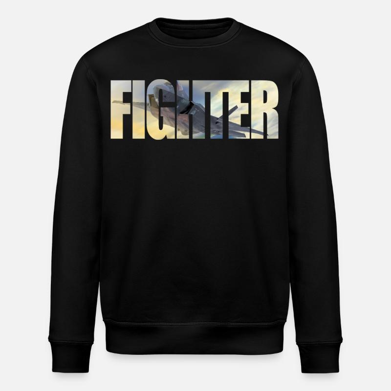 Fighter F-35 Lightning II - Stanley/Stella Unisex Bio-Sweatshirt ROLLER - Schwarz