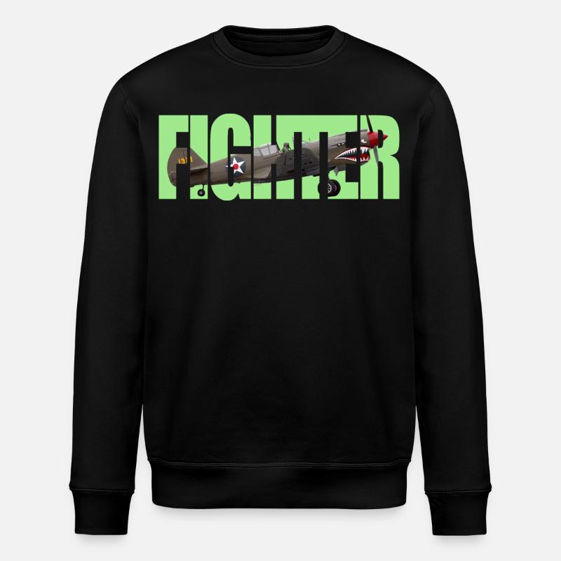 Chasseur P-40 Warhawk - Sweat bio ROLLER Stanley/Stella Unisexe - noir