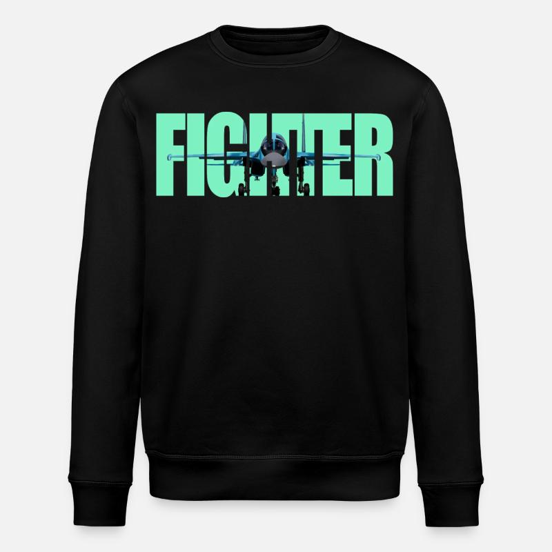 Fighter Su-34 - Stanley/Stella ROLLER Unisex Organic Sweatshirt - black