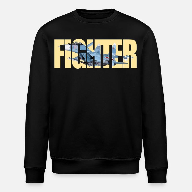 Fighter Su-30SM - Stanley/Stella Unisex Bio-Sweatshirt ROLLER - Schwarz