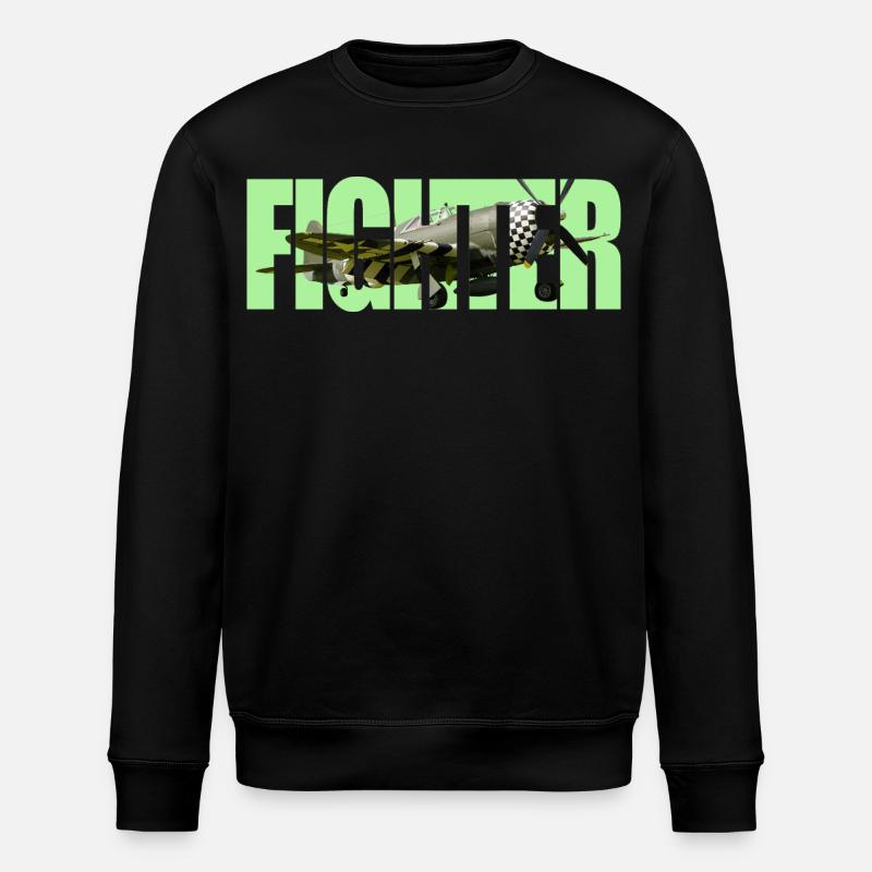 Chasseur P-47 Thunderbolt - Sweat bio ROLLER Stanley/Stella Unisexe - noir