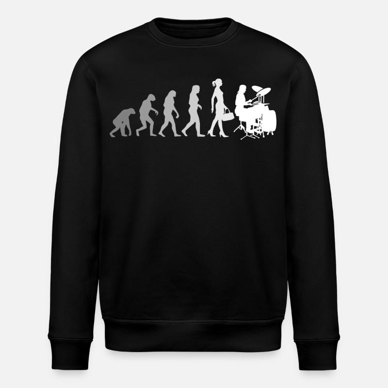 Evolution Schlagzeugerin Percussion Drummer - Stanley/Stella ROLLER Unisex Organic Sweatshirt - black
