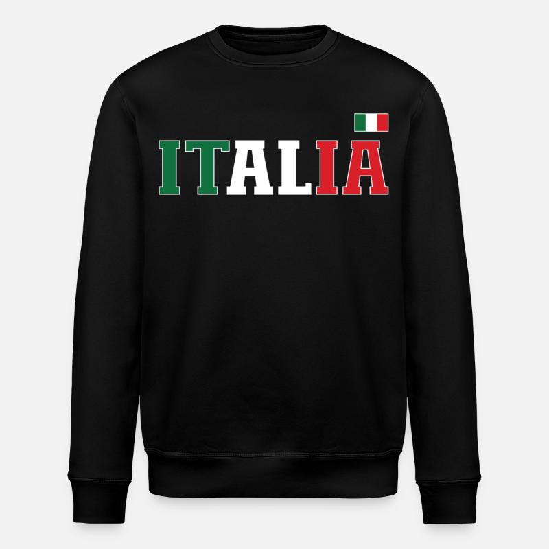 Italie Drapeau - Sweat bio ROLLER Stanley/Stella Unisexe - noir