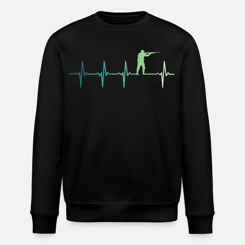 Jagd Herzschlagjäger - Stanley/Stella Unisex Bio-Sweatshirt ROLLER - Schwarz