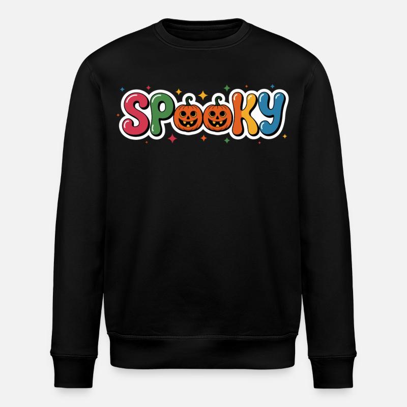 Lettrage citrouille effrayant - Sweat bio ROLLER Stanley/Stella Unisexe - noir