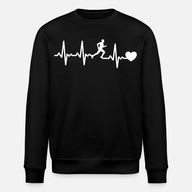 Conception du rythme cardiaque en course - Sweat bio ROLLER Stanley/Stella Unisexe - noir