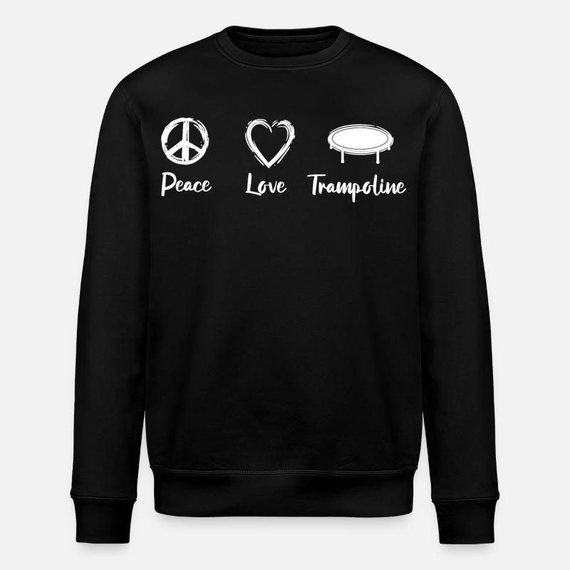 Peace Love Trampolines - Sweat bio ROLLER Stanley/Stella Unisexe - noir