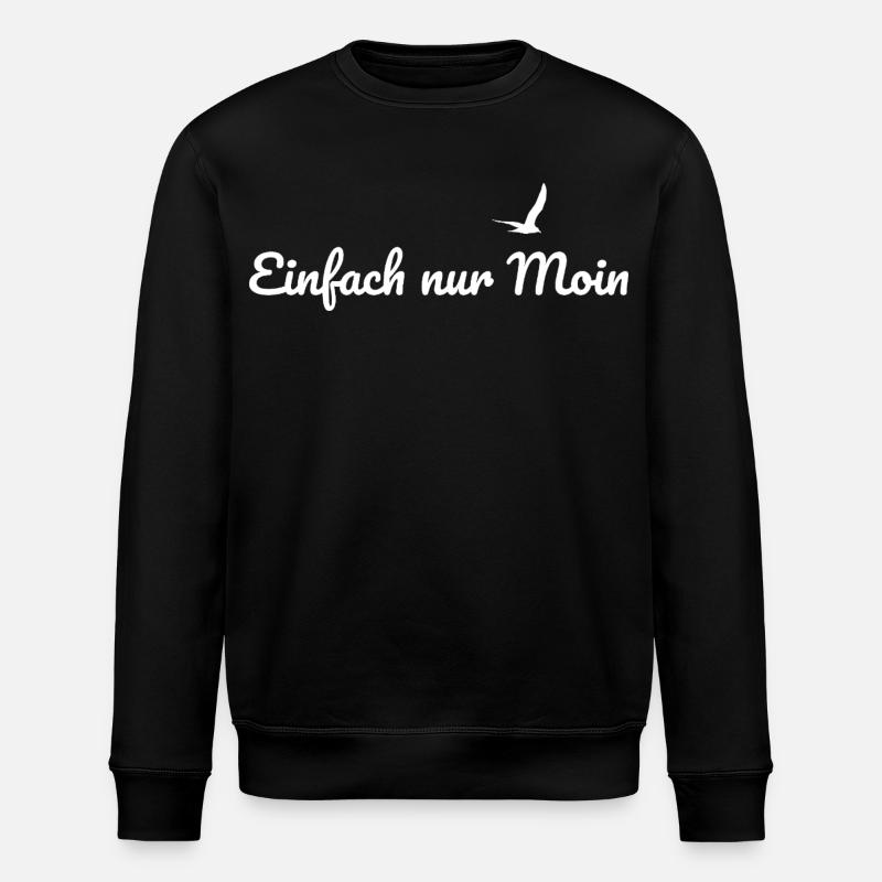 Just Moin - Maritime Design - Stanley/Stella ROLLER Unisex Organic Sweatshirt - black