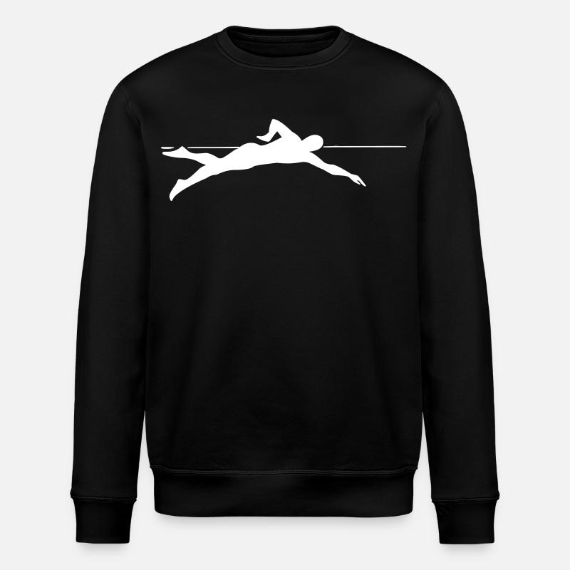 Dynamischer Sprinter Liniengrafik - Stanley/Stella Unisex Bio-Sweatshirt ROLLER - Schwarz