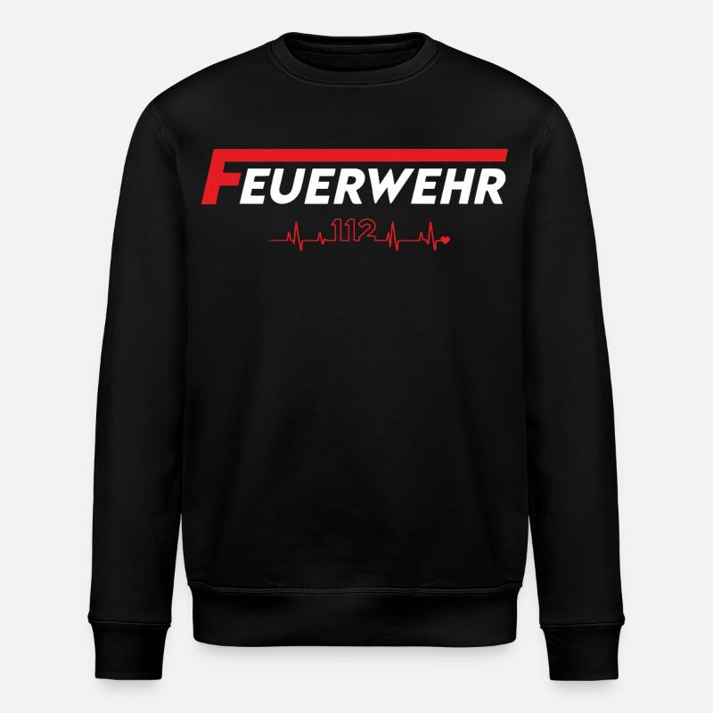 Feuerwehr_logo_rot_w - Stanley/Stella Unisex Bio-Sweatshirt ROLLER - Schwarz