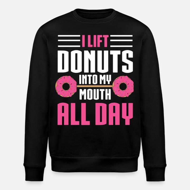 Donut Lover - Stanley/Stella ROLLER Unisex Organic Sweatshirt - black