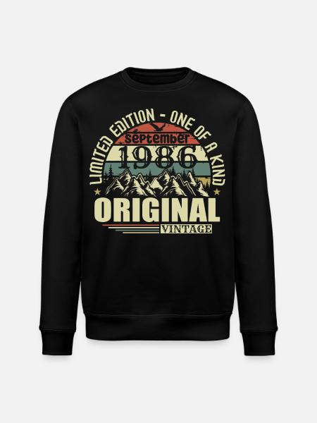 Compleanno Settembre 1986 Edizione Limitata Legend - Felpa ecologica unisex ROLLER di Stanley/Stella - nero