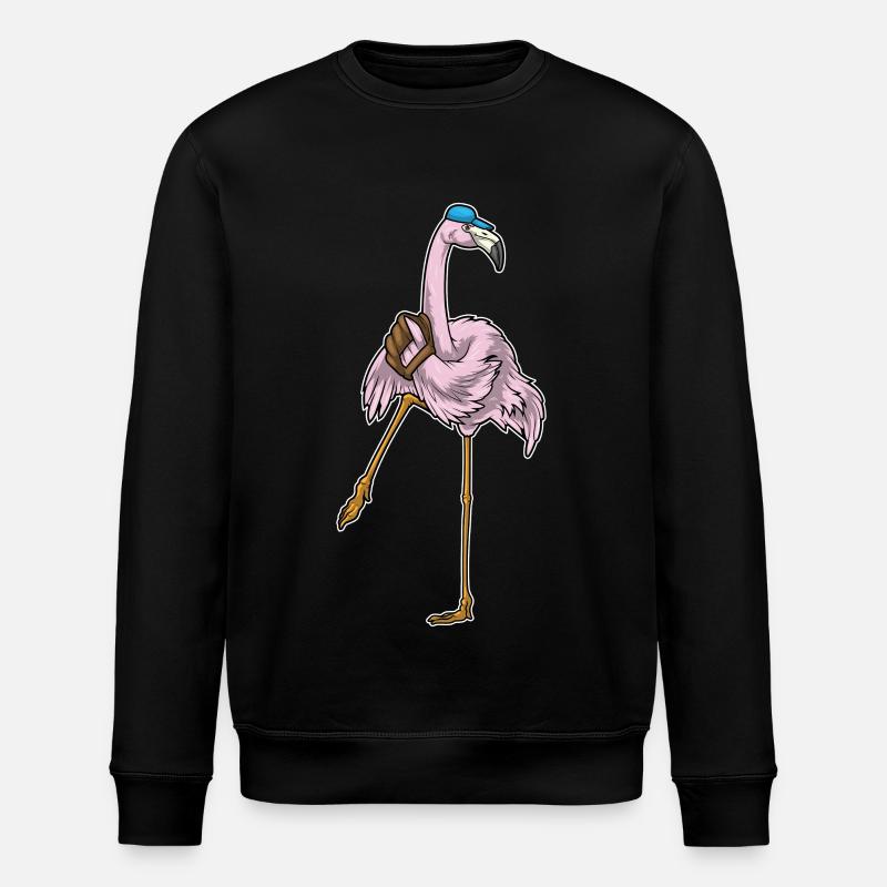 Flamingo Baseball Baseball Glove - Stanley/Stella ROLLER Unisex Organic Sweatshirt - black