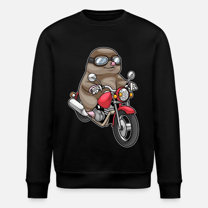 Moto taupe - Sweat bio ROLLER Stanley/Stella Unisexe - noir