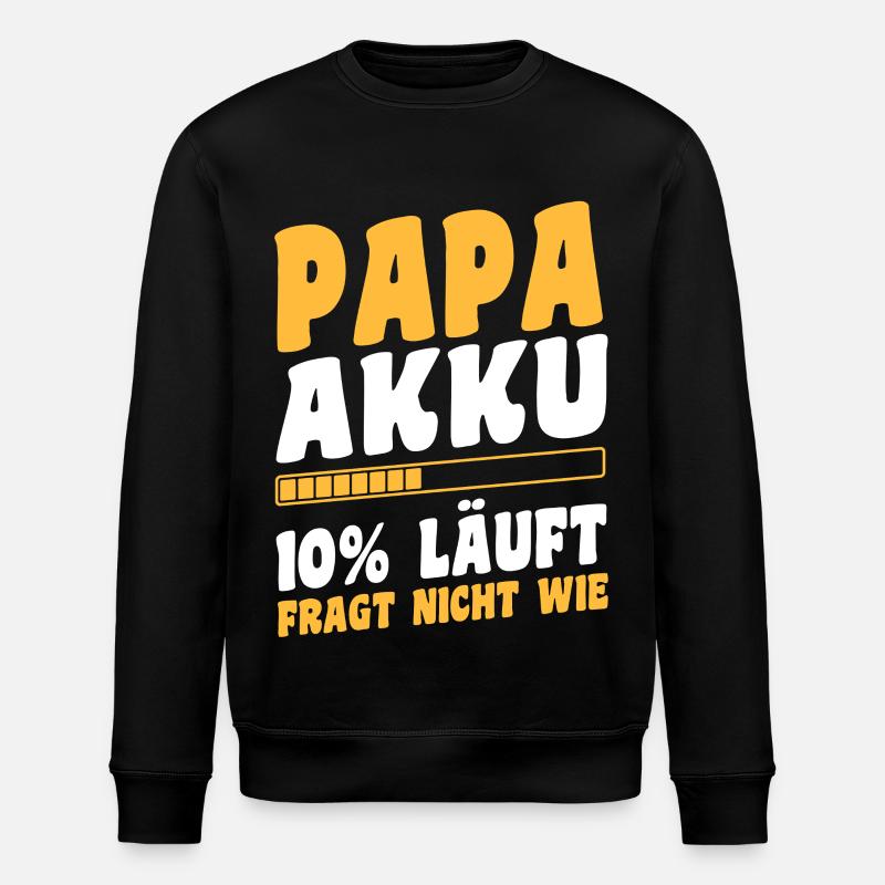 Père Équipe Papa - Sweat bio ROLLER Stanley/Stella Unisexe - noir