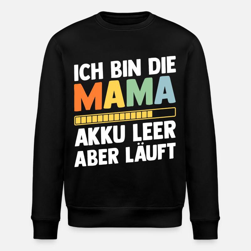 Mutter Team Mama - Stanley/Stella Unisex Bio-Sweatshirt ROLLER - Schwarz