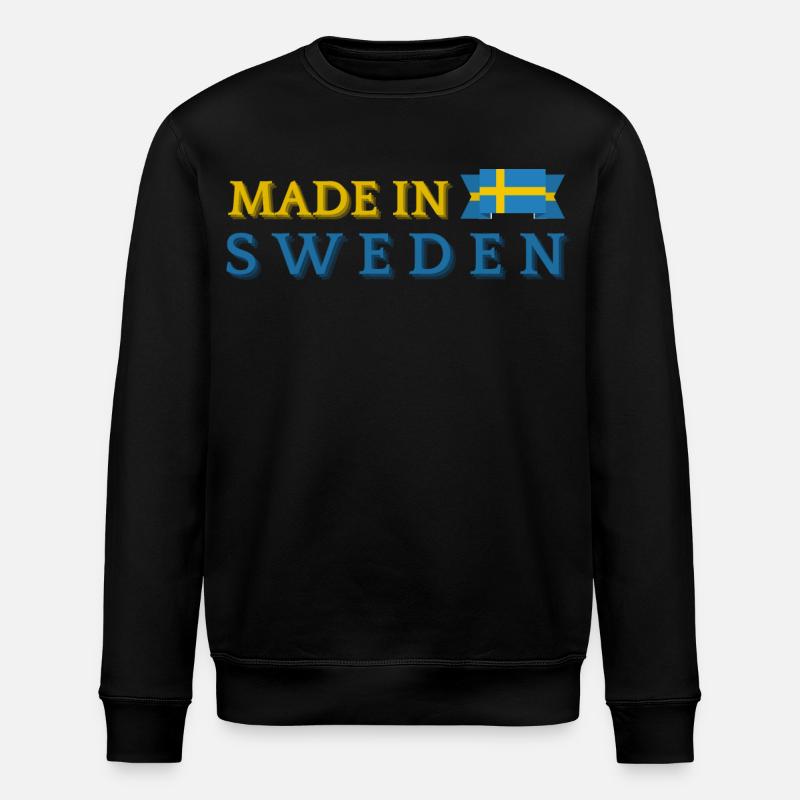 Made in Sweden, Swedish pride - Stanley/Stella ROLLER Unisex Organic Sweatshirt - black