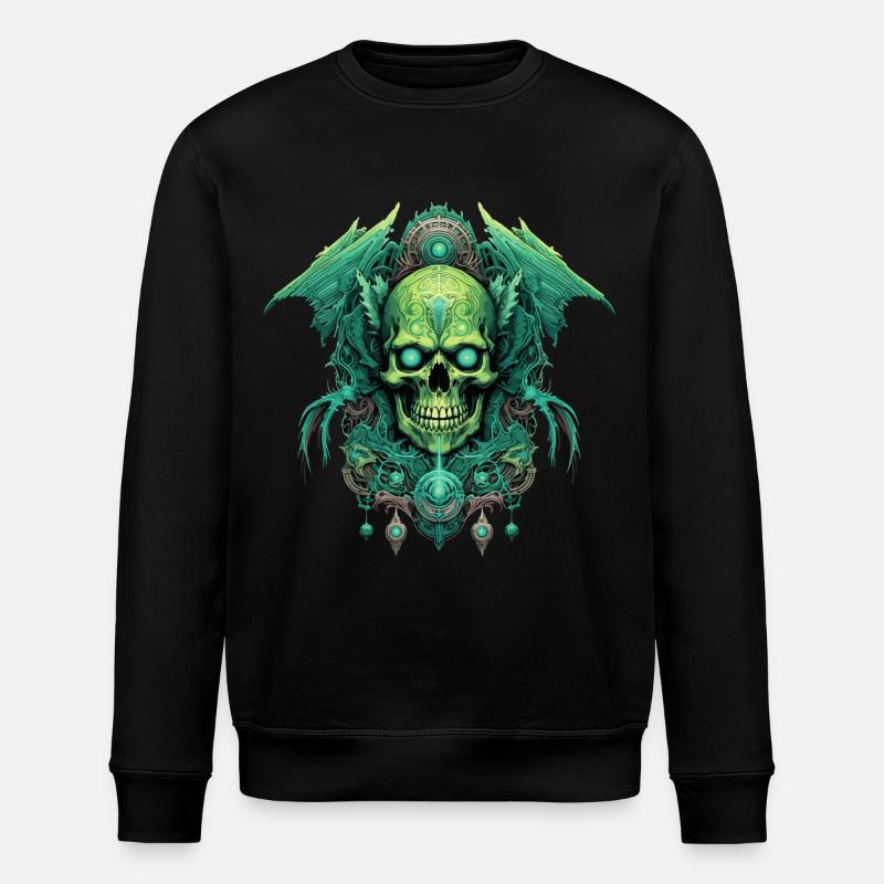 crâne, crâne, squelette, obscurité, sombre - Sweat bio ROLLER Stanley/Stella Unisexe - noir