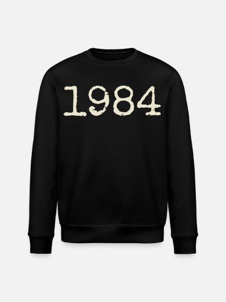 1984 Birthday Gift - Awesome since 1984 - Stanley/Stella ROLLER Unisex Organic Sweatshirt - black