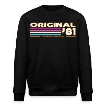 1981 - Stanley/Stella ROLLER Unisex Organic Sweatshirt - black - Front - Nik (191cm)