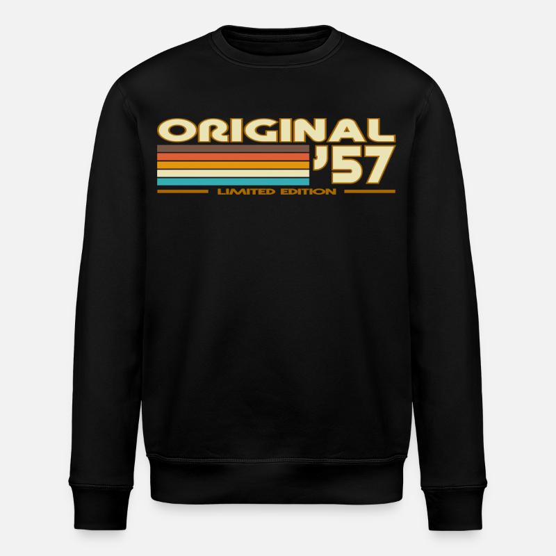 Retro Stripes 70s Original57 - Stanley/Stella ROLLER Unisex Organic Sweatshirt - black