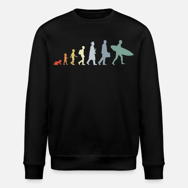 Évolution de l’enfant au surfeur - Sweat bio ROLLER Stanley/Stella Unisexe - noir